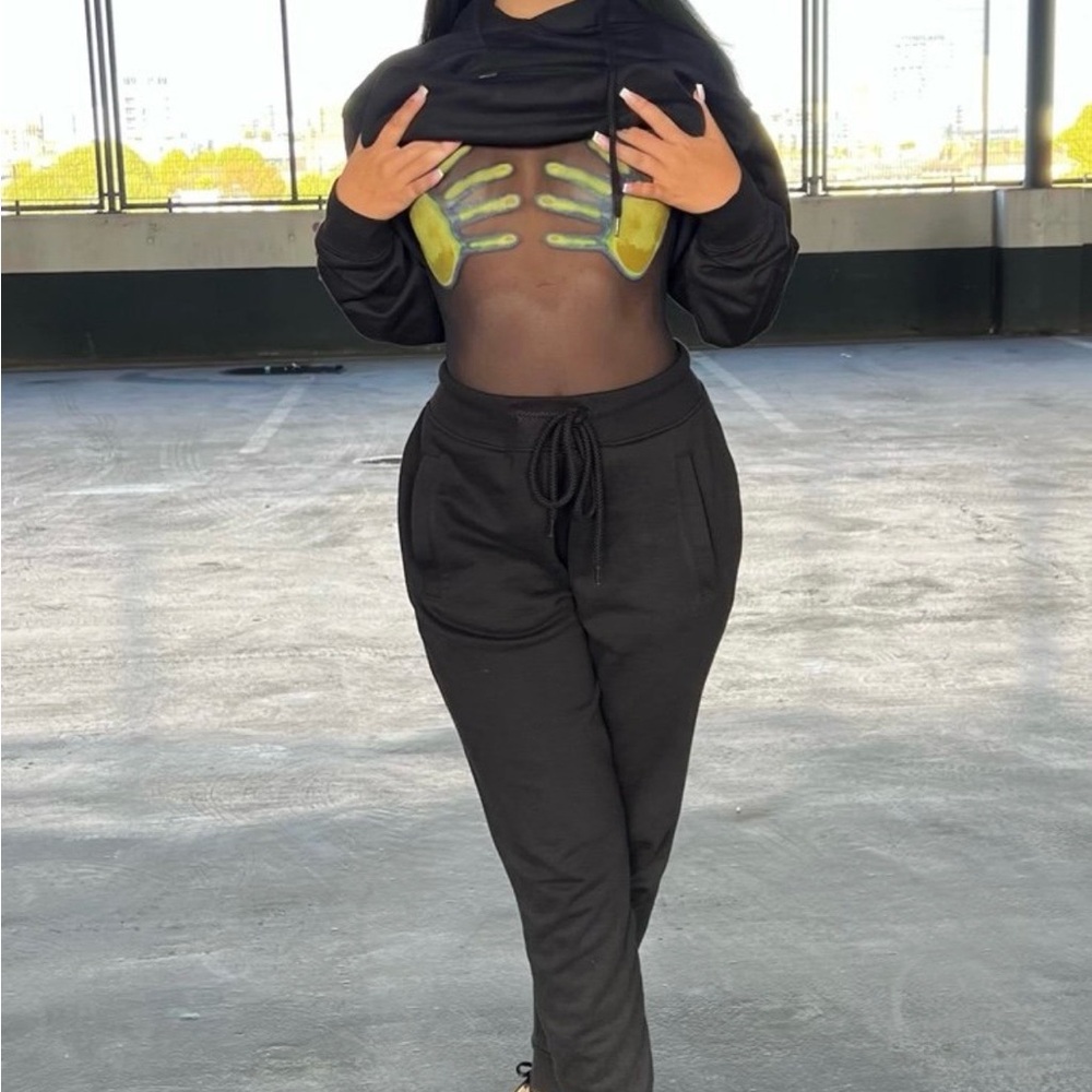 NEW Fashion Nova Joggers Black